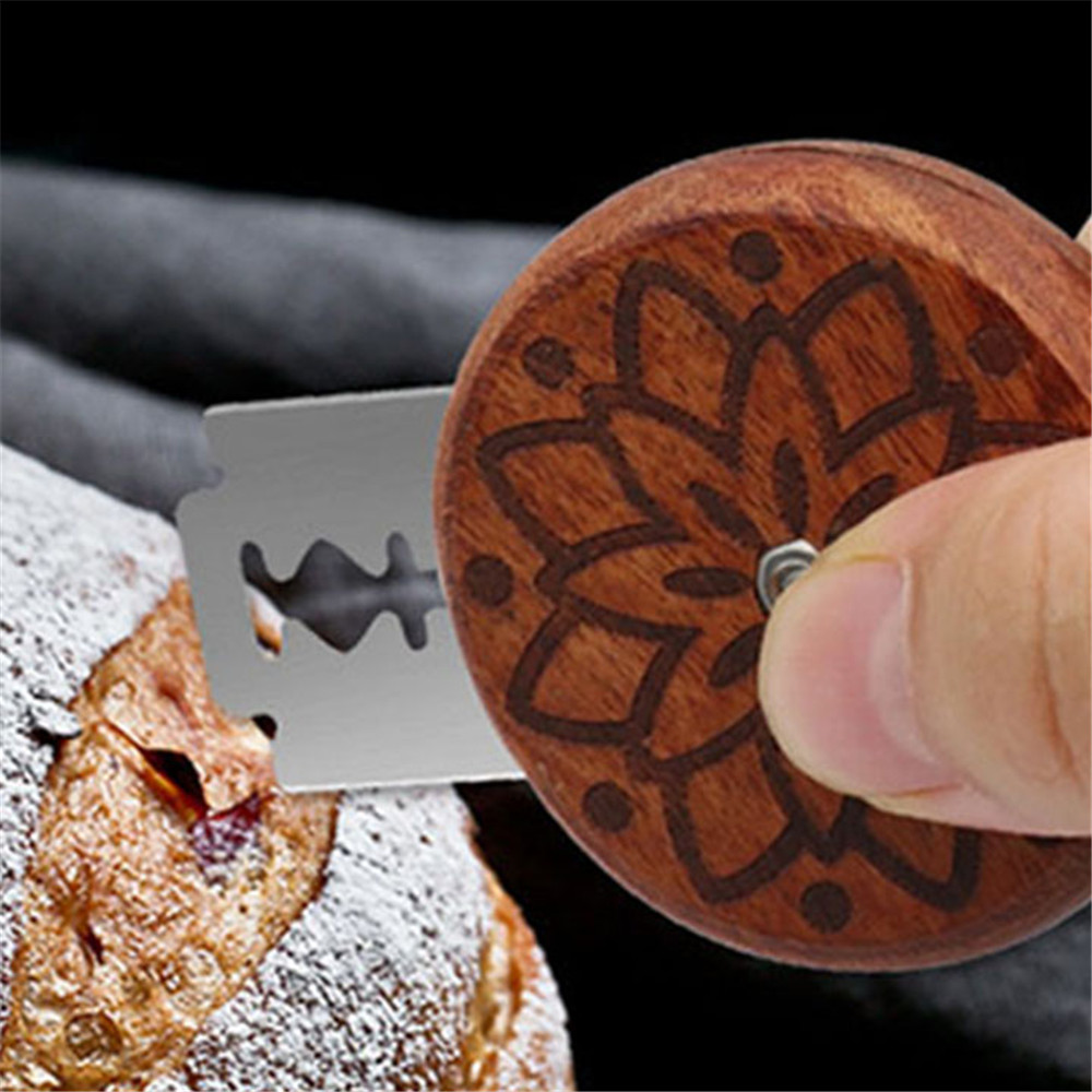 Bread Lame Scoring - Ahşap Yuvarlak Ekmek Topal Bıçak 5