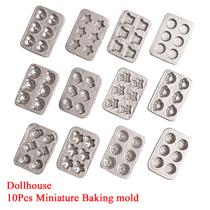 Silicone Cake Mold - 10 adet Bebek Evi Minyatür Mini