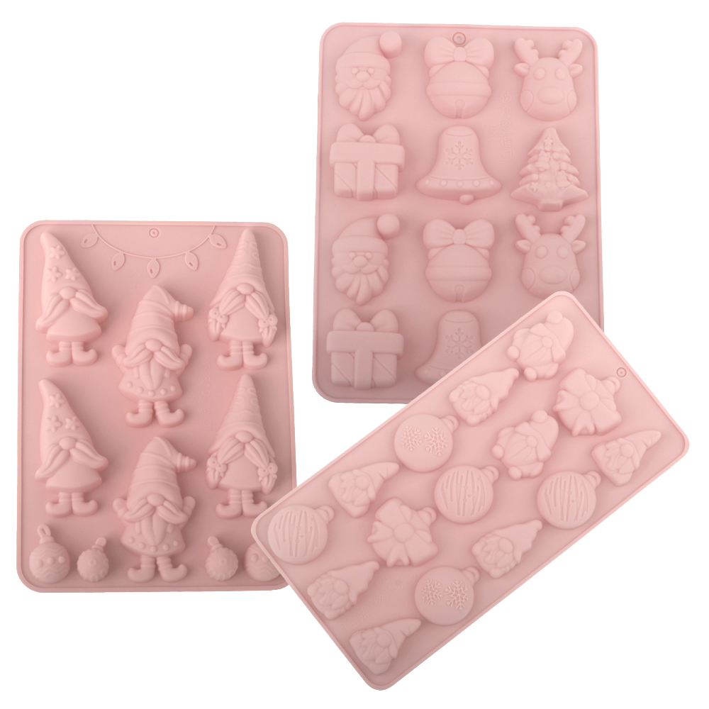 Kitchen Baking Gifts - Noel Elemanı Silikon Çikolata Kalıp Noel
