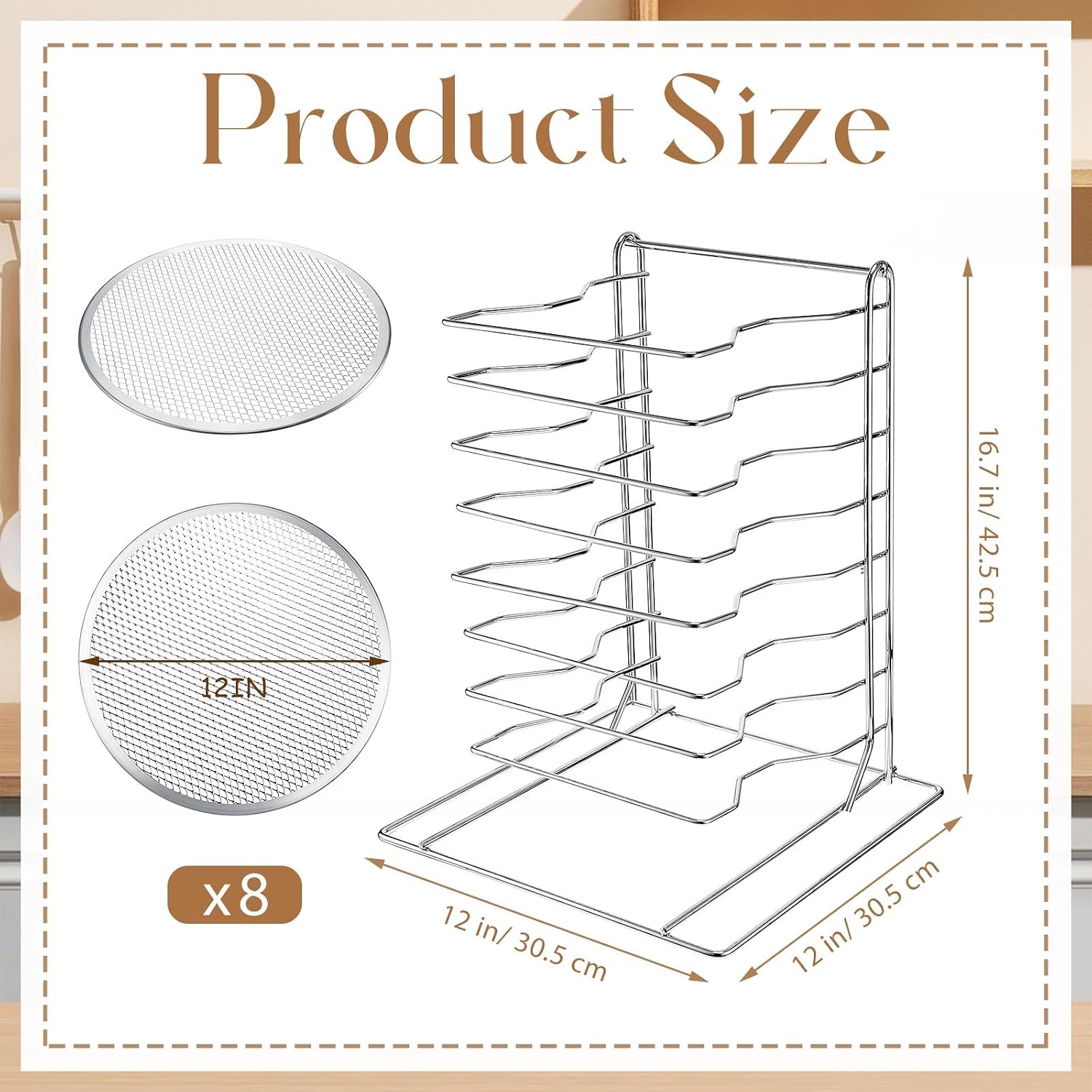 8 Katmanlı Pizza Rafı, Delikli - Kitchen Baking Rack incelemesi ve fiyatı