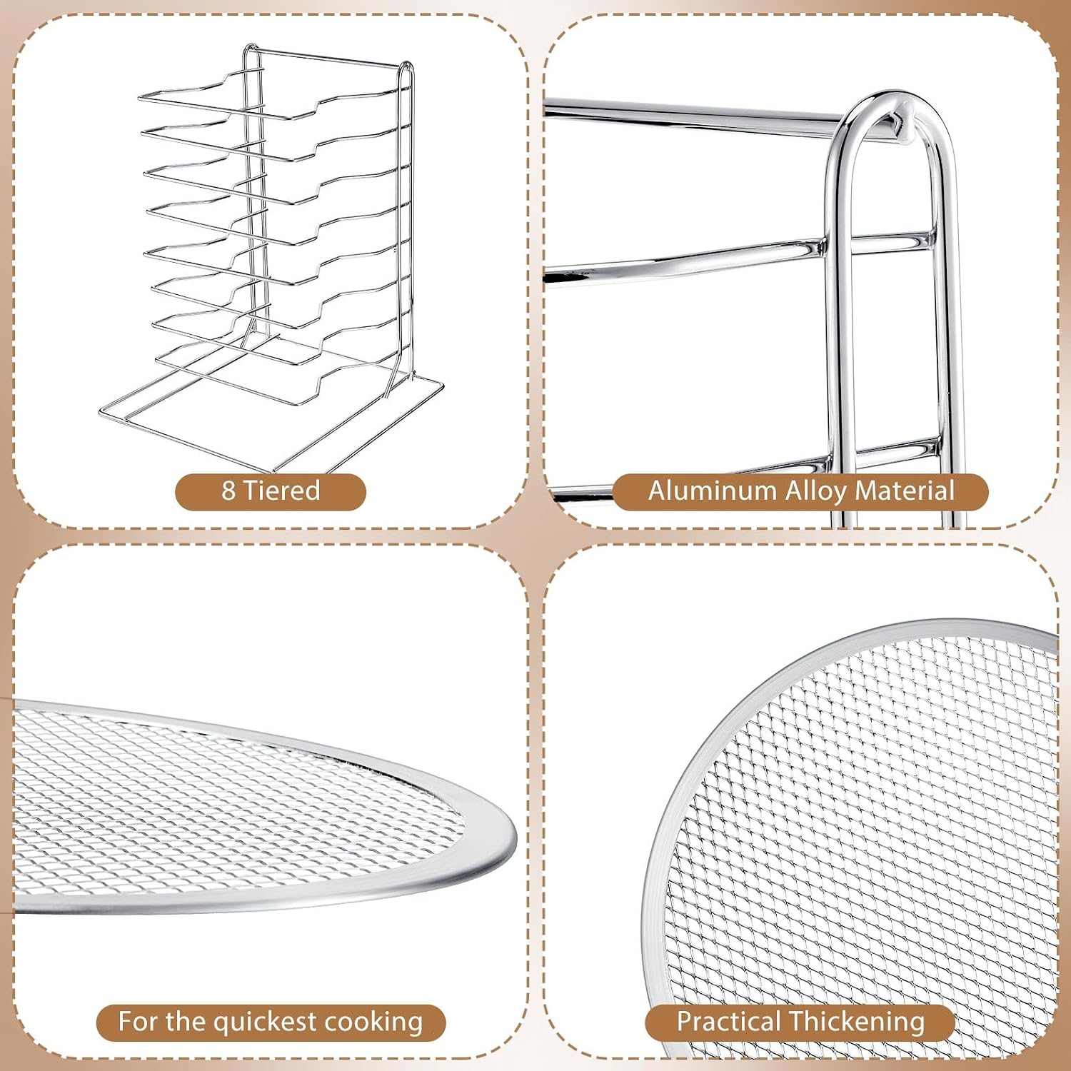 8 Katmanlı Pizza Rafı, Delikli - Kitchen Baking Rack incelemesi ve fiyatı