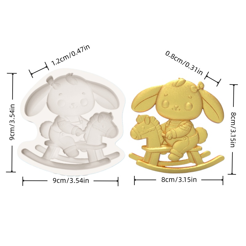 Ahşap At ve Sallanan Araba içi - Silicone Cake Mold incelemesi ve fiyatı