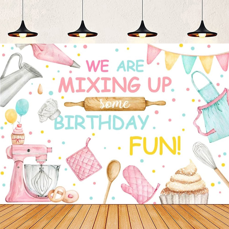 Pembe Pişirme Tatlısı Mutlu Yı - Kitchen Baking Background incelemesi ve fiyatı