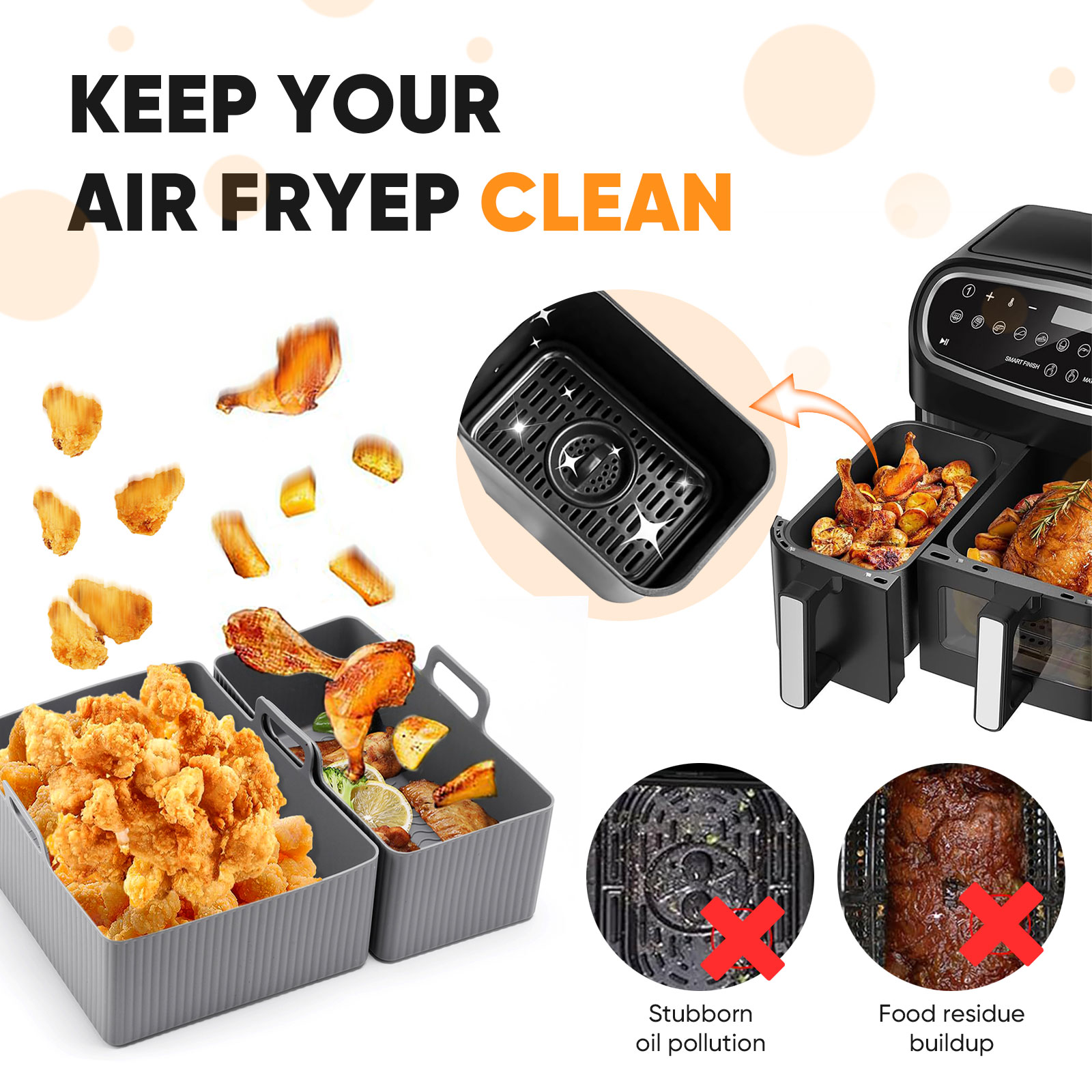 2 adet Set Silikon Hava Fritöz - Kitchen Oven Baking Pans incelemesi ve fiyatı