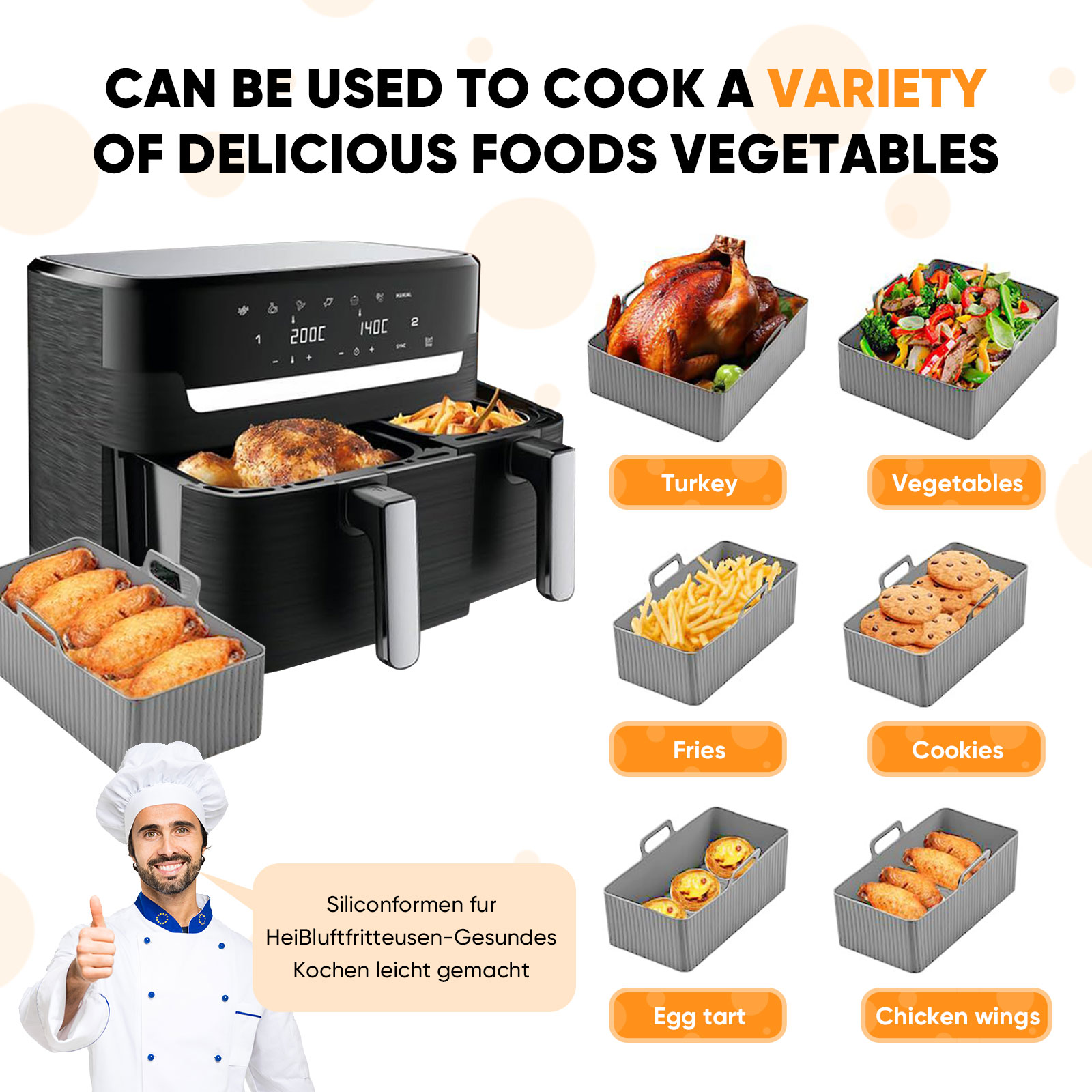 2 adet Set Silikon Hava Fritöz - Kitchen Oven Baking Pans incelemesi ve fiyatı